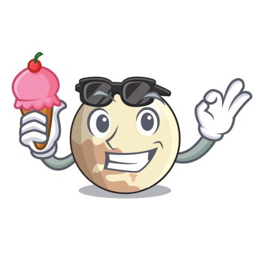 Gezegen görüntü dondurma ile pluto karakter vektör, illüstrasyon