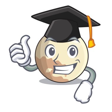 Mezuniyet görüntü gezegen Plüton karakter vektör, illüstrasyon