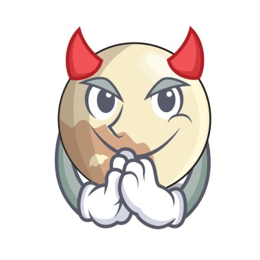 Şeytan Pluto çizgi film gezegen gökyüzü vektör çizim yukarıda