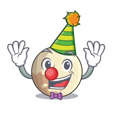 Palyaço Plüton gezegeni maskot vektör çizim ile izole