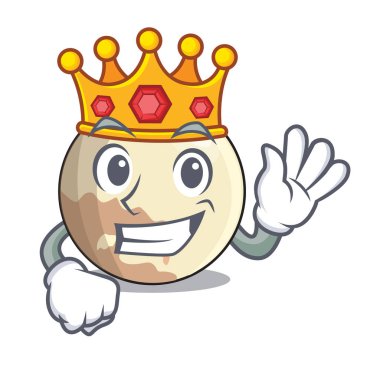 Maskot vektör çizim ile izole kral Plüton gezegeni