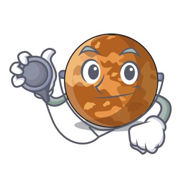 Doktor gezegen Merkür yukarıda gökyüzü çizgi film vektör halat