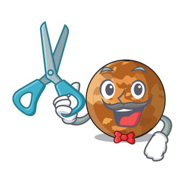 Kuaför gezegen Merkür yukarıda gökyüzü çizgi film vektör halat