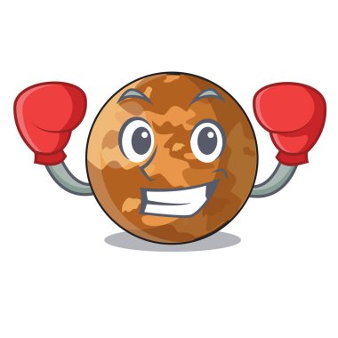 Gezegen Merkür yukarıda gökyüzü çizgi film vektör halat boks