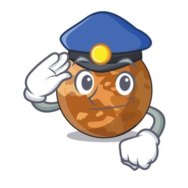 Polis gezegen Merkür yukarıda gökyüzü çizgi film vektör halat