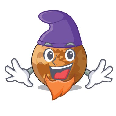 Elf gezegen Merkür yukarıda gökyüzü çizgi film vektör halat