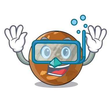 Bir çizgi film Merkür gezegeni vektör çizim dalış resmi