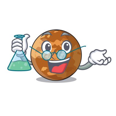 Profesör resmi bir karikatür Merkür gezegeni vektör çizim