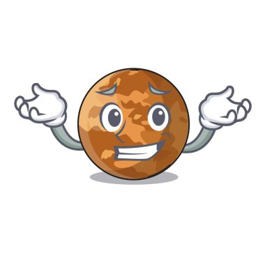 Bir çizgi film Merkür gezegeni vektör çizim sırıtan resmi