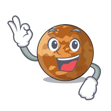 İyi bir çizgi film Merkür gezegeni vektör çizim resmini