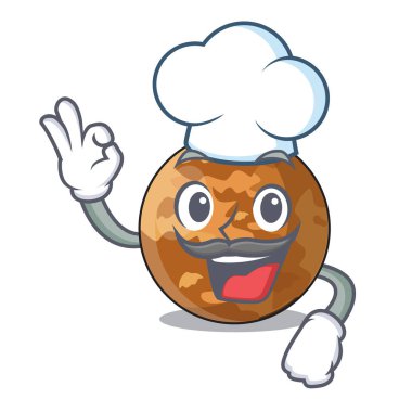 Şef resmi bir karikatür Merkür gezegeni vektör çizim