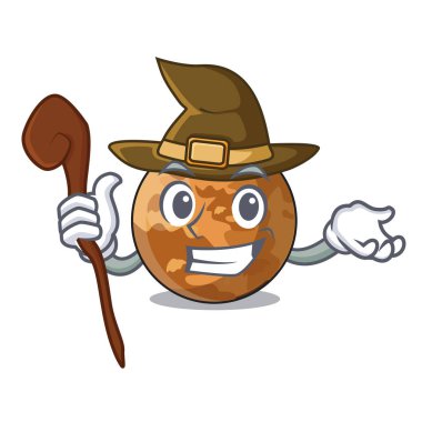 Cadı plenet mercury şeklinde karakter vektör illustrastion