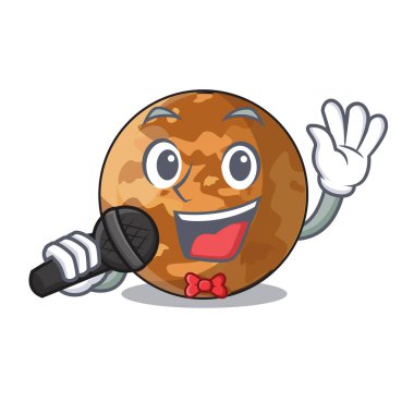 Şarkı plenet mercury şeklinde karakter vektör illustrastion