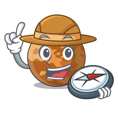 Explorer plenet mercury şeklinde karakter vektör illustrastion