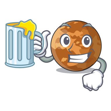 Suyu plenet mercury şekli ile karakter vektör illustrastion