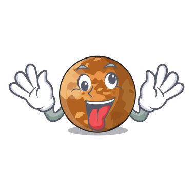 Deli plenet mercury bir maskot vektör illüstrasyon izole