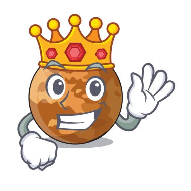 Bir maskot vektör illüstrasyon izole kral plenet mercury