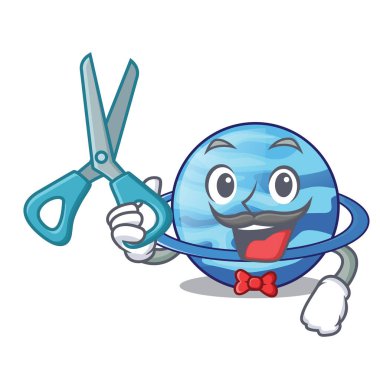 Karakter formu vektör çizim plenet Uranüs Albümdeki berber