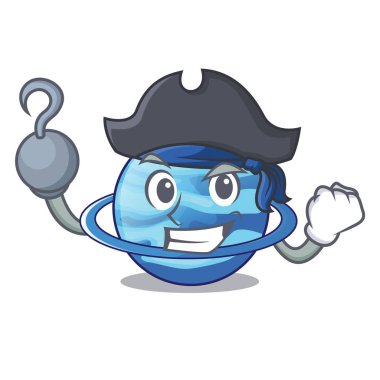 Korsan plenet Uranüs Albümdeki karakter formu illüstrasyon vektör