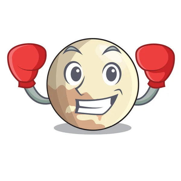 拳击行星冥王星在动画片形式向量例证 — 图库矢量图片