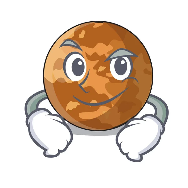 Smirking Picture Cartoon Mercury Planet Vector Illustration — Stock Vector