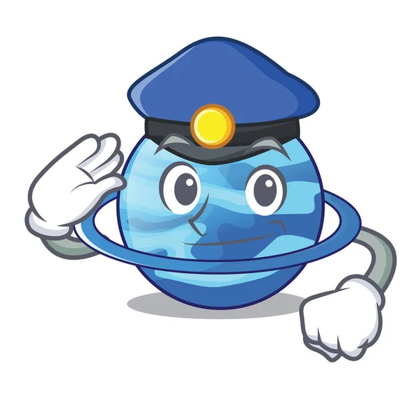 Police Plenet Uranus Images Character Form Vector Illustration — Stock Vector