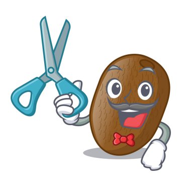 Şeklin çizgi film vektör çizim Kuaför Kivi dilimleri