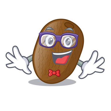 Geek kivi karakter ahşap vektör çizim tablosu üzerinde