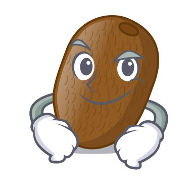 Karakter ahşap vektör çizim tablosunda Smirking kivi