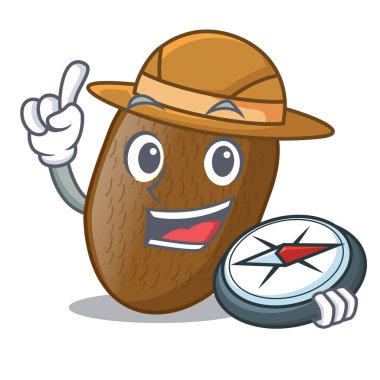 Çizgi film cam vektör halat Explorer Kivi Meyve suyu