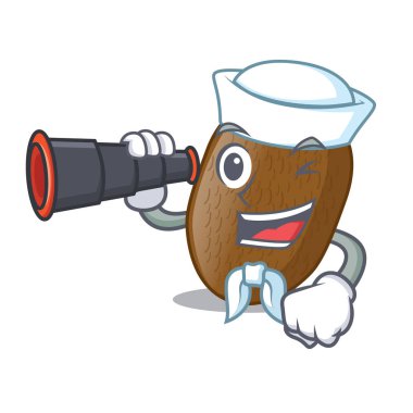 Denizci çizgi film cam vektör halat dürbün Kivi Meyve suyu ile