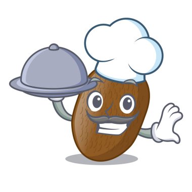 Şef gıda çizgi film cam vektör halat Kivi Meyve suyu ile