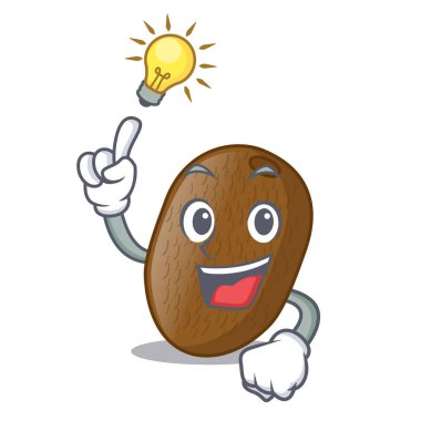 Bir fikrim var kivi maskot plaka vektör çizim üzerinde yerleştirilir