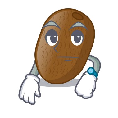 Kivi bekleyen maskot plaka vektör çizim üzerinde yerleştirilir