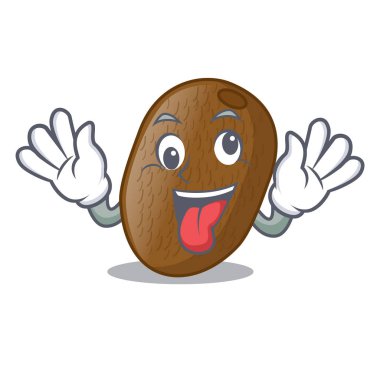 Deli kivi maskot plaka vektör çizim üzerinde yerleştirilir