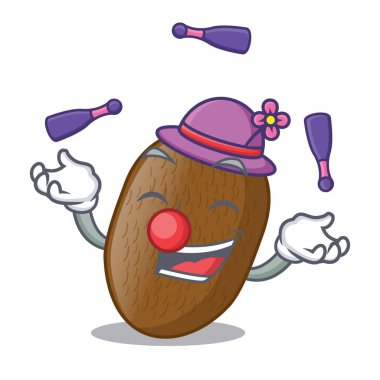 Kivi hokkabazlık maskot plaka vektör çizim üzerinde yerleştirilir