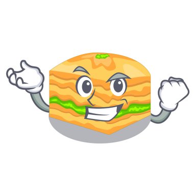 Ahşap boardsvector resimde üzerinde başarılı karikatür baklava