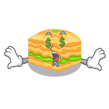 Para göz baklava izole maskot vektör çizim ile