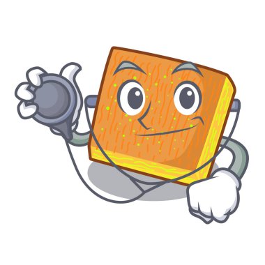 Doktor kunafa hazır karikatür plaka vektör çizim görev yaptı.