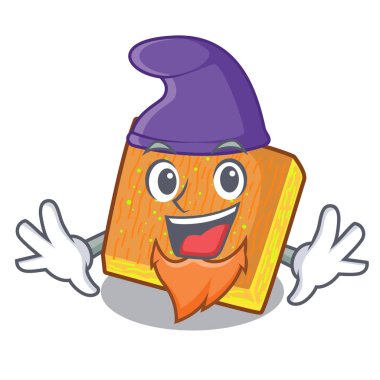 Çizgi film plaka vektör çizim üzerinde hizmet elf kunafa hazır