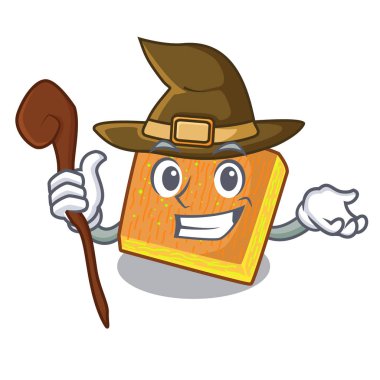 Cadı kunafa fırında karakter kurulu vektör çizim üzerinde