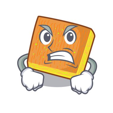 Kızgın kunafa fırında karakter kurulu vektör çizim üzerinde