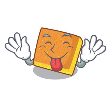 Kunafa dilini maskot vektör çizim izole edildi