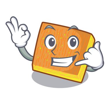 Beni ara kunafa maskotu vektör çizim izole