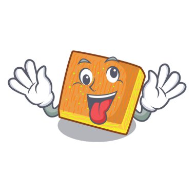 Deli kunafa maskotu vektör çizim izole edildi