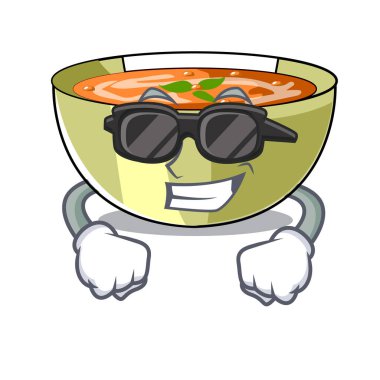 Süper cool karikatür mercimek çorbası hazır vektör illustrtion hizmet