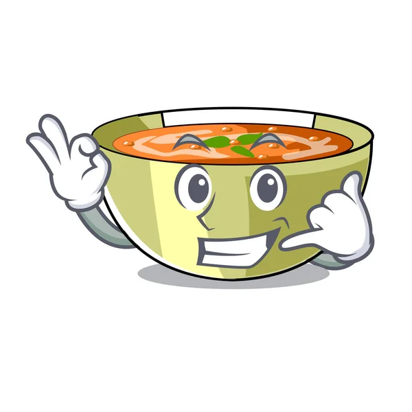 Panggil Aku Sup Lentil Pada Vektor Kartun Ilustrasi - Stok Vektor
