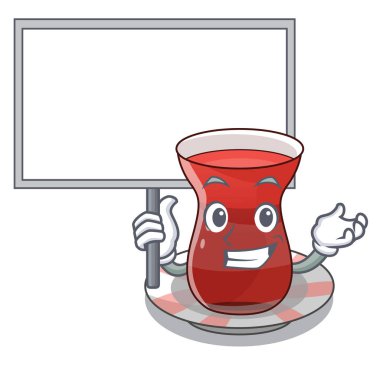 Yönetim Kurulu trukish çay çizgi film form vektör çizim içinde getir.