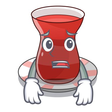 Uçan daire karakter vektör çizim korkuyor Türk çayı