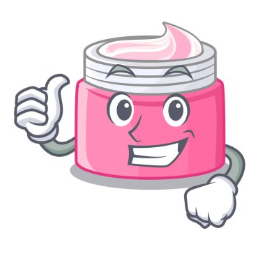 Yüz kremi çizgi film form vektör çizim içinde yaşasın